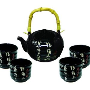 Набір чайний 5 предметів (чорний) Mitsui 24-21-210