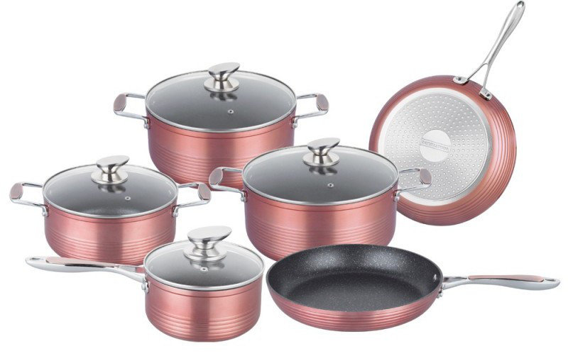 Set pots Royalty Line RL-FM10C Burgundy 10 items