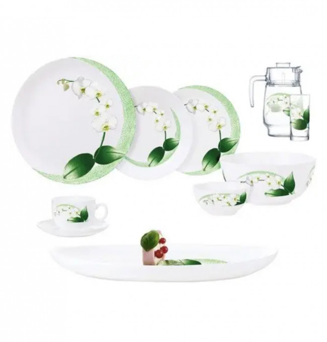 Сервіз столовий Diwali White Orchid 46 предметів Luminarc P7270