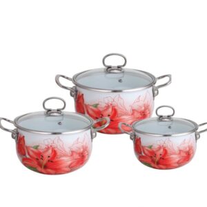 Set enamelled pots 6 items Krauff 26-224-018