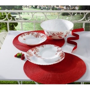 Столовий сервіз з 19 предметів Luminarc Romancia Red H2417