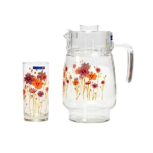 Глечик і 6 високих склянок Luminarc Country Flower G1959