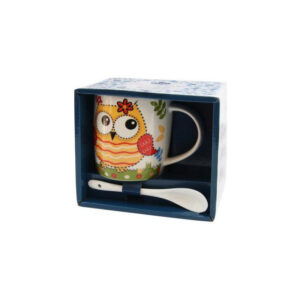 Cup from spoon Milika Owl Yellow Color 350 ml M0520-NM-12-B