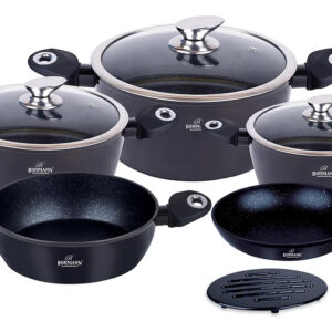 Набір посуду з мармуровим покриттям Bohmann 10 пр. BH 40 BLACK