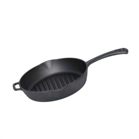 Cast iron grill pan round 24 cm Биол 1124