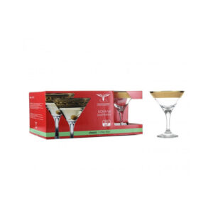 Set glasses for Martini 170 ml Goose crystal Gold carat KAV22-410