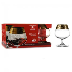 Set коньячных glasses Goose-Crystal Greek pattern 6 PC EAV03-1812