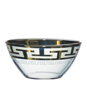Salad bowl 19 cm Goose crystal Greek pattern GE03-1326
