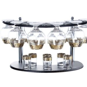 Set 19 items Goose crystal Greek pattern GE03-188/164/837-БС