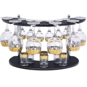 Set 19 items Goose crystal Greek pattern GE03-411/134/837-БС
