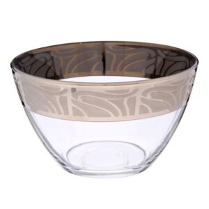 Salad bowl 19 cm Goose crystal Nutmeg GE05-1326