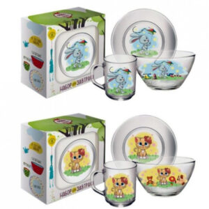Set Children's crockery Bunny and kitten ОСЗ 18c2048 ZK