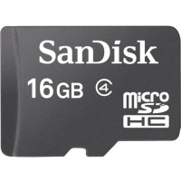 карта памяти SANDISK microSDHC 16GB Class 4 без SD адаптер