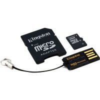 map memory KINGSTON microSDHC 32GB Class 10 +SD adapter +USB кардридер