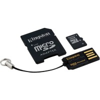 map memory KINGSTON microSDHC 16GB Class 10 +SD adapter +USB кардридер
