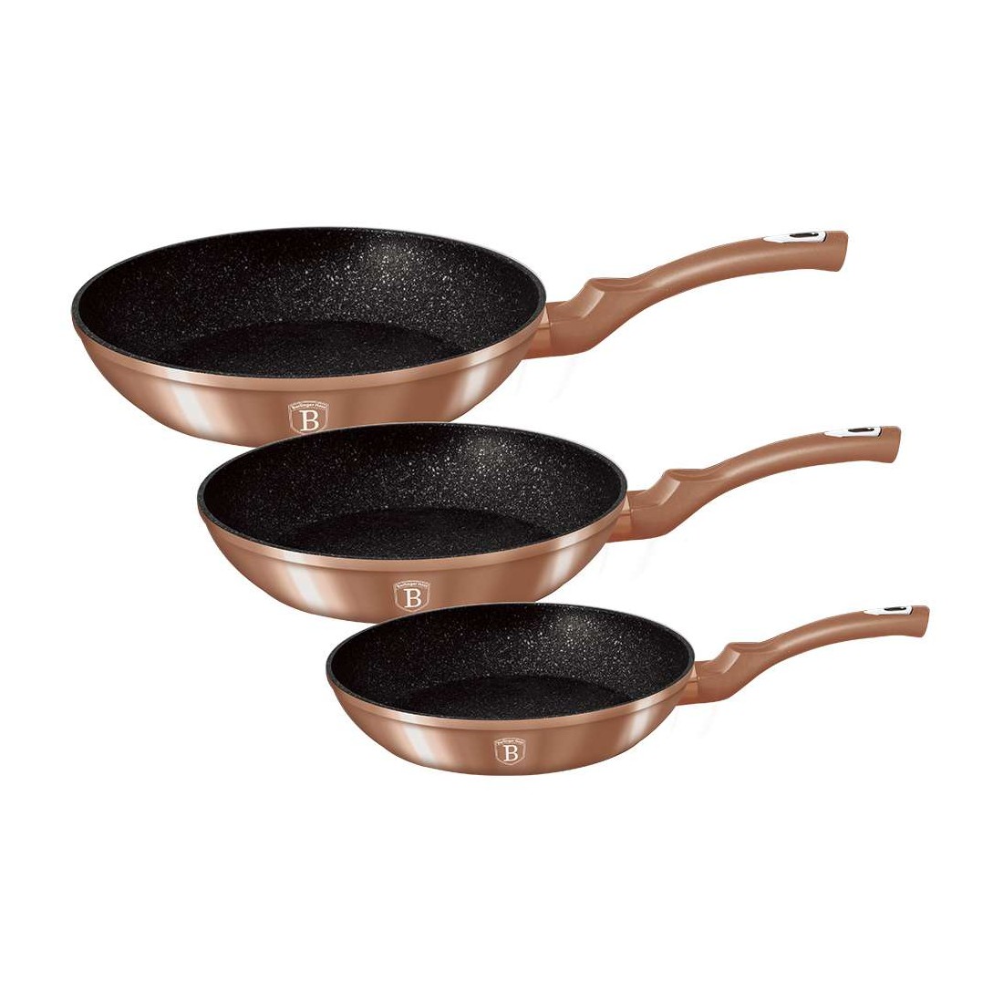 Набор сковородок Berlinger Haus Rosegold Metallic Line 3 предмета BH-1278N