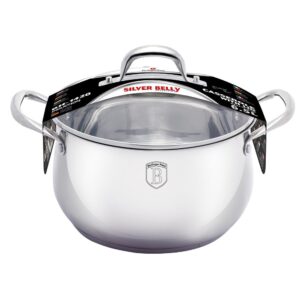 Pan with glass cover 3.6 l Silver Belly Collection Berlinger Haus BH-1419