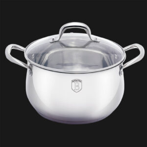 Pan with glass cover 18 cm 2.5 l Silver Belly Collection Berlinger Haus BH-1418