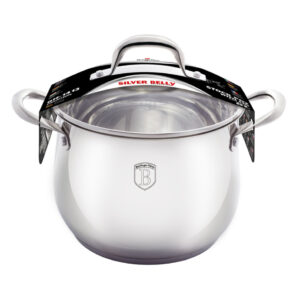 Pan with glass cover 22 cm 6 liters Silver Belly Collection Berlinger Haus BH-1412