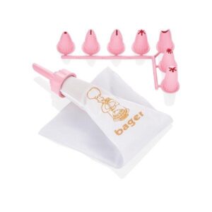 Кондитерский мешок + 8 пластик насадок BAGER PINK BG-233 P