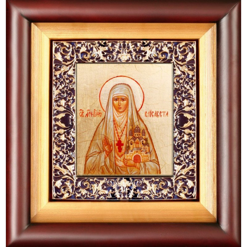 Icon Holy Martyr great Princess Elizabeth 25,5X23,5X4,5 cm 02-251
