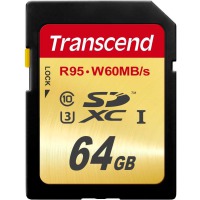 Карта памяти TRANSCEND SDXC 64 GB UHS-I Ultimate U3 (R95, W60MB/s)