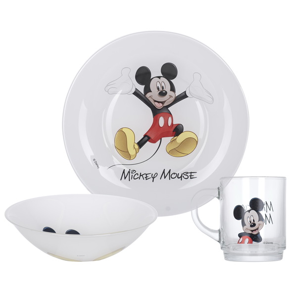 Столовый сервиз Disney Mickey Colors 3 (2 тарелки + чашка) пред. Luminarc (арабские эмираты) L2124