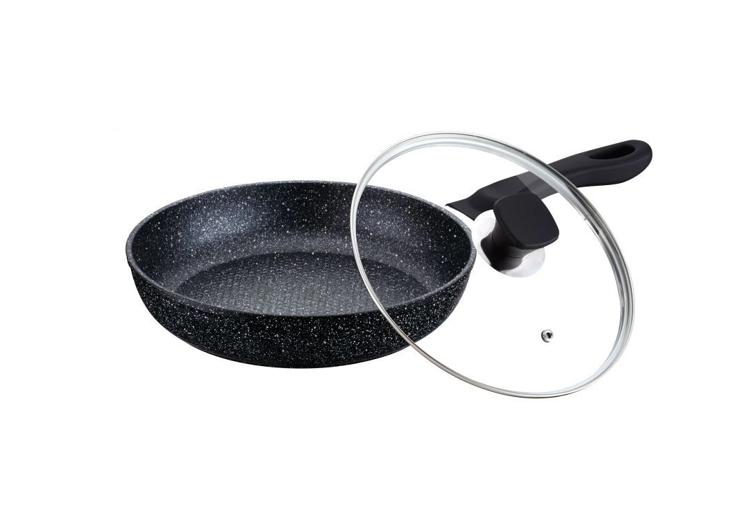 Сковорода с мраморным покрытием и крышкой D 28 см Peterhof PH25359-28