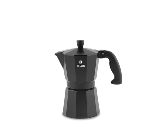 Гейзерная кофеварка Moka Nero на 3 чашки Vinzer 89394