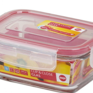 Rectangular glass container Emsa Clip&Close Glass 0,39л EM508107