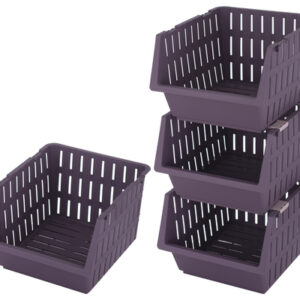 Набор корзин VIOLET HOUSE PLUM Бамбу, 4 шт 1021 Бам PL Наб4 шт 31*38*85см