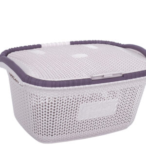 Корзина для белья с крышкой VIOLET HOUSE POWDER Виолетта 1002 Виолетта POW 28 л