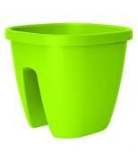 Floral pot Emsa EM515017 CITY for placement on railing 30х30 cm Green