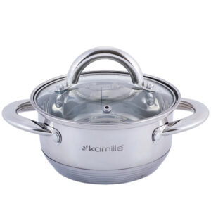 Pan 1,1 l of stainless become from cover and hollow handles Kamille KM-5770