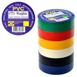 Ізоляційна стрічка ПВХ 10м "Rugby" асорті 10шт/уп Stenson RUGBY 10m assorti