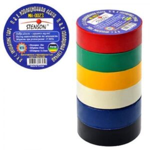 Ізоляційна стрічка ПВХ 10м асорті 10шт/уп Stenson MH-0023