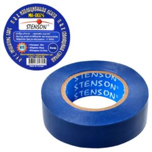 Ізоляційна стрічка ПВХ 20м синя 10шт/уп Stenson MH-0024