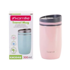 Термокружка Kamille Pink 300 ml of stainless become KM-2048RZ