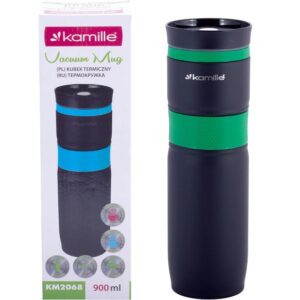 Термокружка Kamille Green 900 ml of stainless become from TPR-insert KM-2068ZL