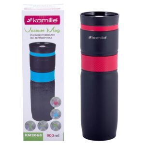 Термокружка Kamille Red 900 ml of stainless become from TPR-insert KM-2068KR