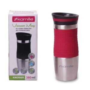 Термокружка Kamille Red 380 ml of stainless become from TPR-insert KM-2069RD