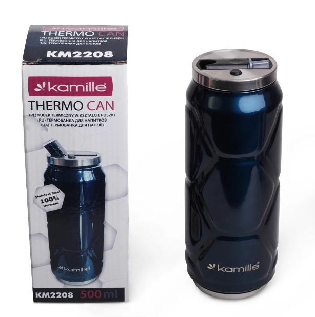 Термобанка for water Kamille Blue of stainless become 500 ml KM-2208SN