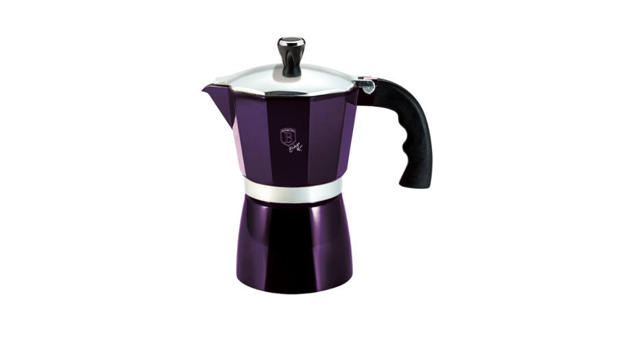 Гейзерная кавоварка 3 чашки Berlinger Haus Purple Eclipse Collection BH-6777