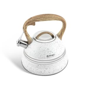Чайник из нержавеющей стали со свистком 3 л Edenberg EB-8808 White