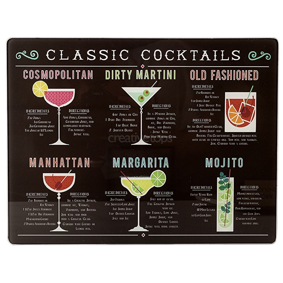 Дошка скляна Cocktails 48х38см LIFETIME BRANDS 5187285