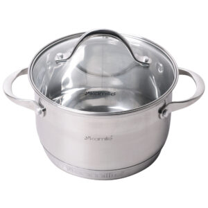 Pan 6,5 l of stainless become from cover and 7-слойным bottom Kamille KM-4724S