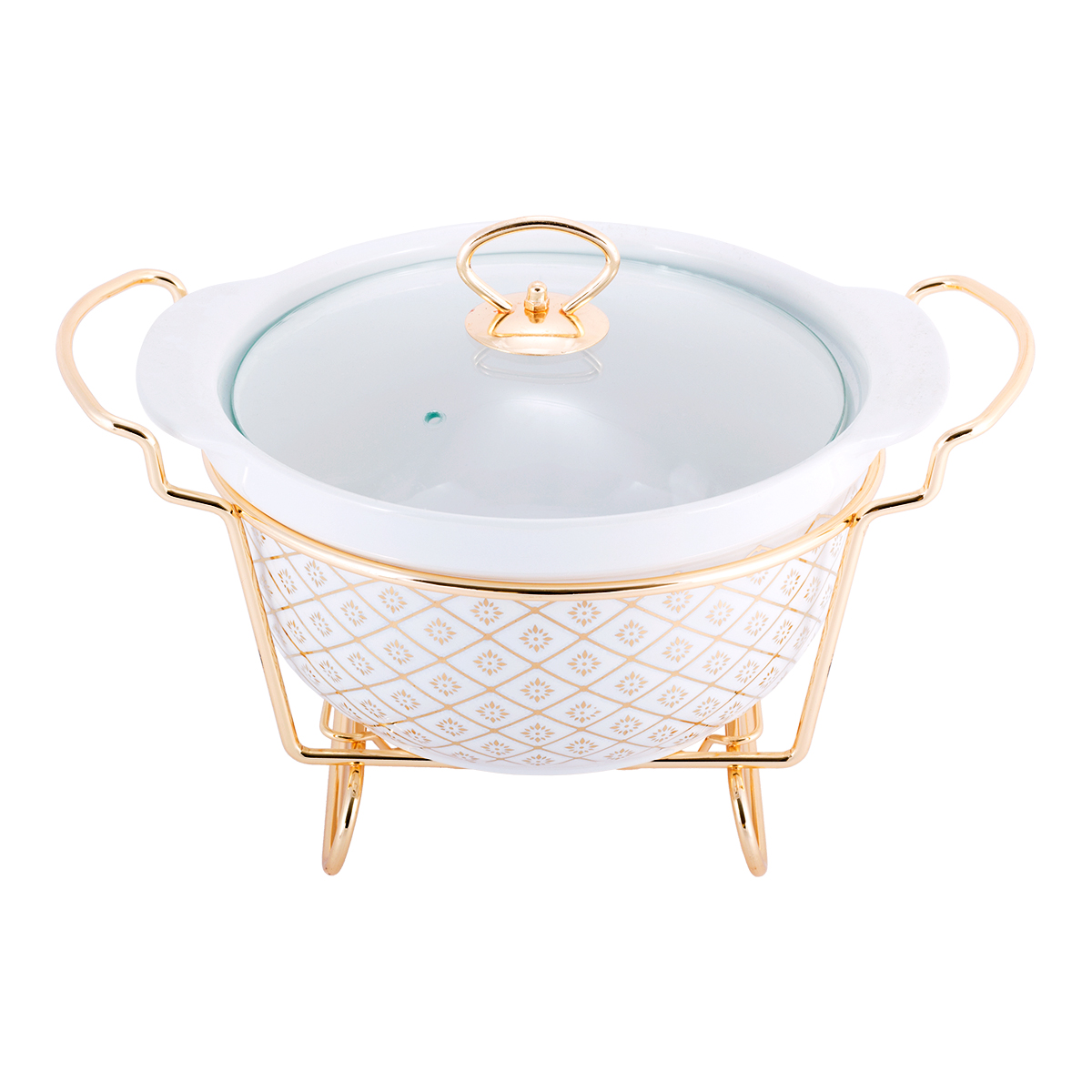 Steam table ceramic round 27,5*24*12 cm. from stand Kamille KM-6418