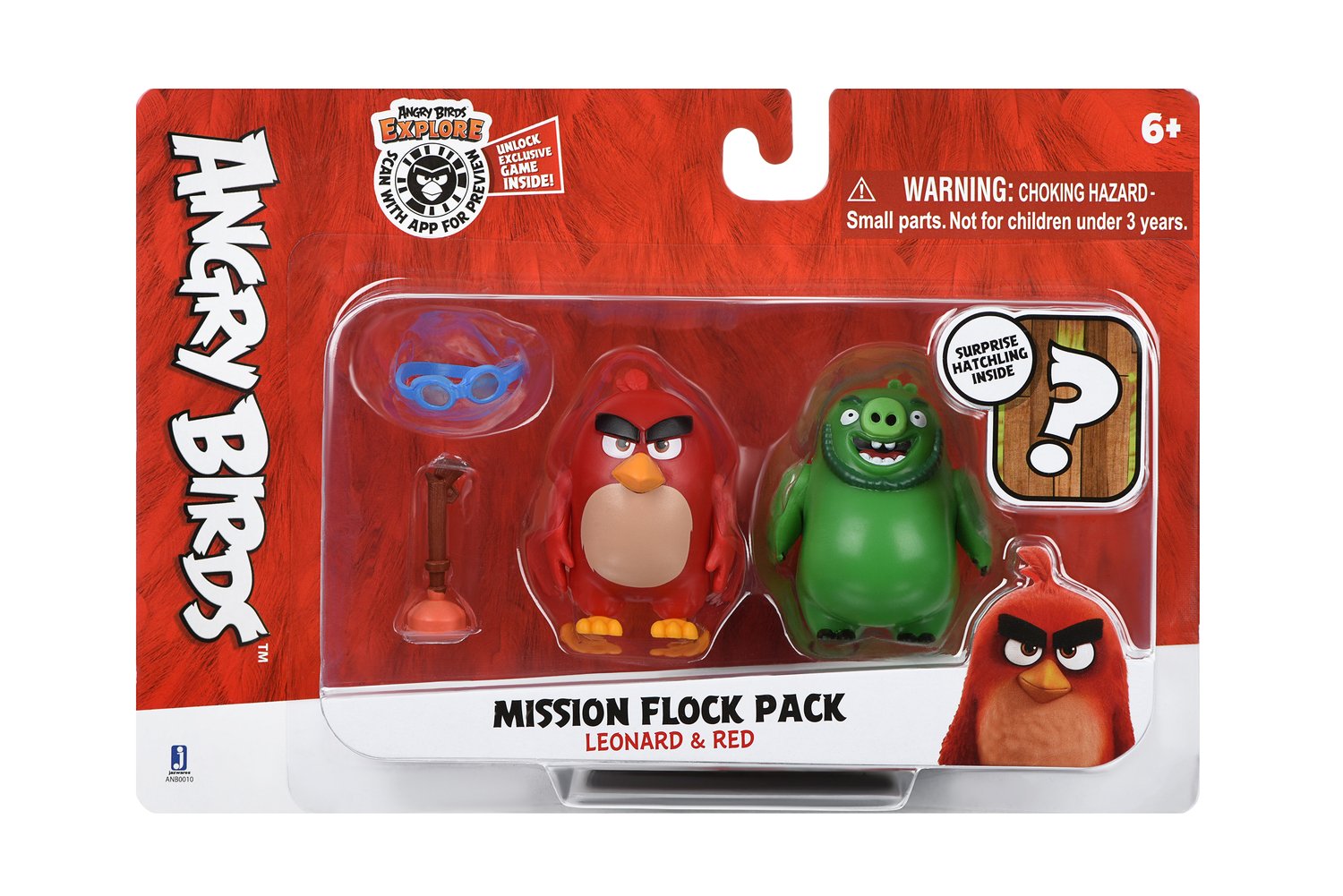 Ігрова фігурка Jazwares Angry Birds ANB Mission Flock Ред і Леонард ANB0010