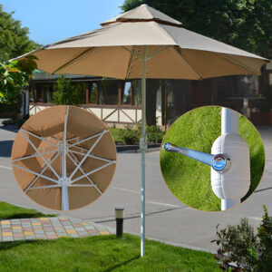 Зонт Кафе 2.7 м, 8 спиц (антиветер) Stenson MH-3839