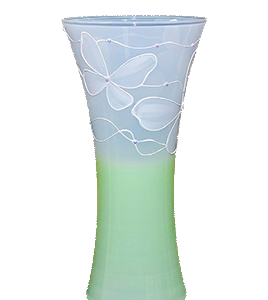 Ваза 35 см GlassStyle X029/1 Summer light green